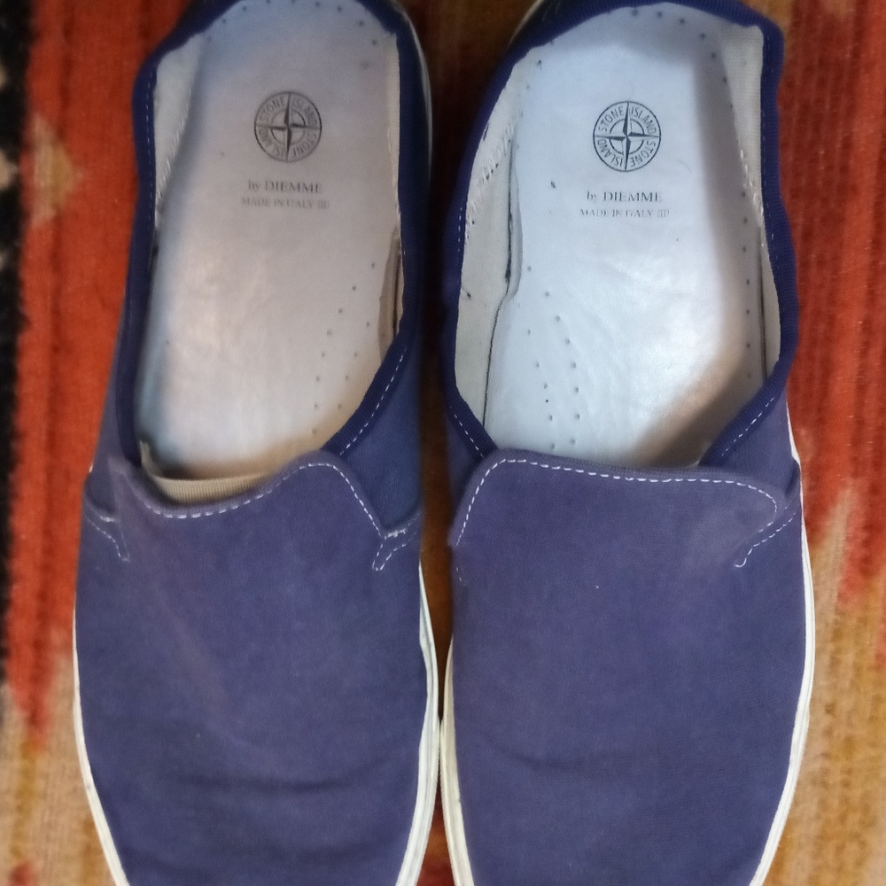 STONE ISLAND CANVAS SLIP ON SNEAKER